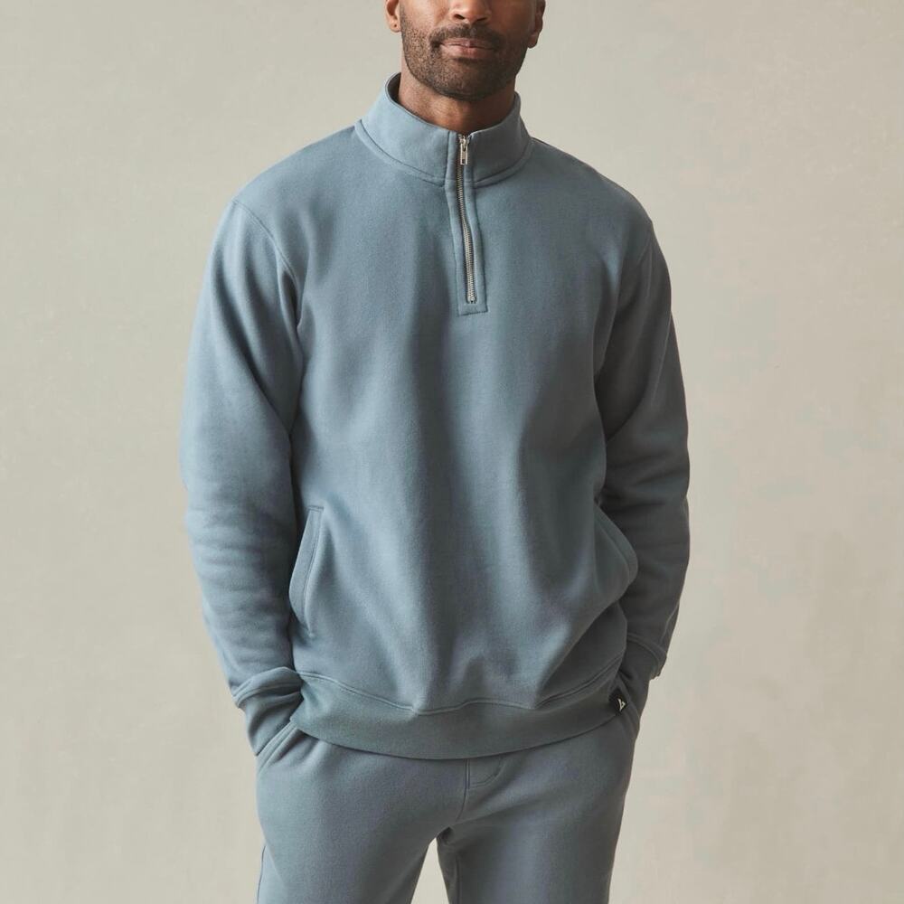 NWOT American Giant Men's Carolina Half Zip Fleece In Stormy Weather Size XL